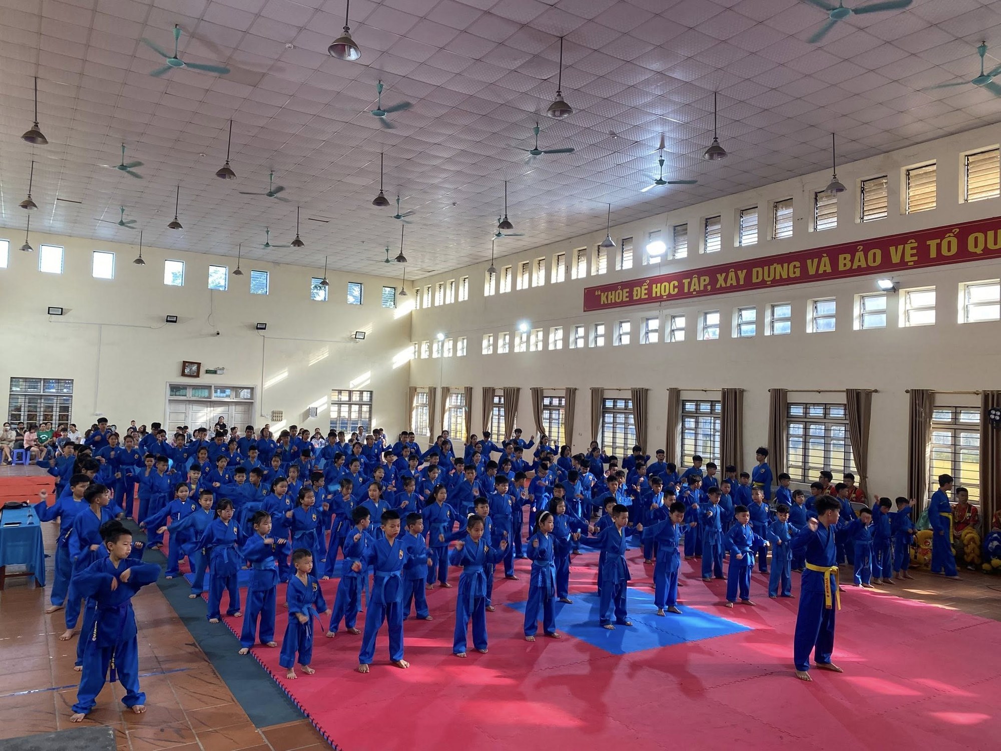 Đội hình lớp võ buổi chiều
